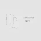 Vägglampa med diffusor i opalglas Tillverkad i Italien - Bumbum Viadurini