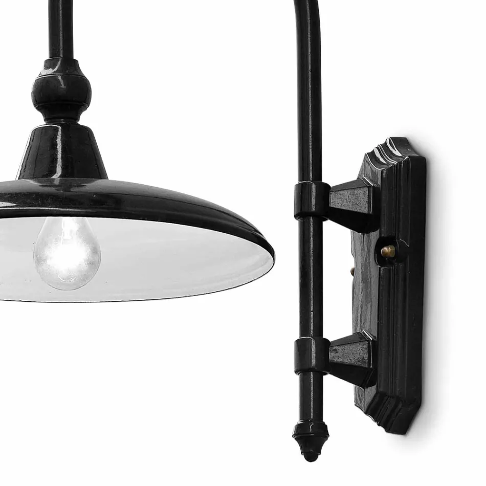 Klassisk design aluminium utomhus vägglampa tillverkad i Italien - Campobasso Viadurini