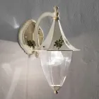 Utomhusvägglampa i handmålad aluminium och Edere-dekoration - Arezzo Viadurini