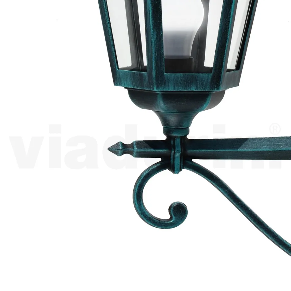 Utomhusvägglampa i aluminium och glas Made in Italy Vintage - Janira Viadurini