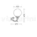Utomhusvägglampa i pressgjuten aluminium och akrylsfär - Trovanero Viadurini