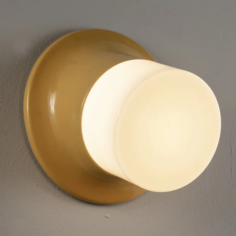 Utomhus vägglampa i Majolica och blåst glas tillverkat i Italien - Toscot Swinger Viadurini