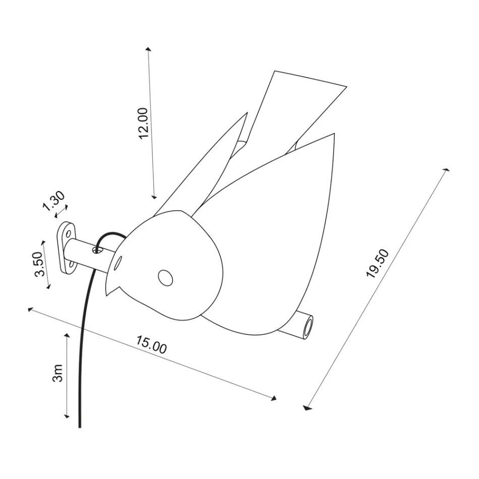 Utomhusvägglampa i emaljerad toskansk majolika Tillverkad i Italien - Uccellino Viadurini