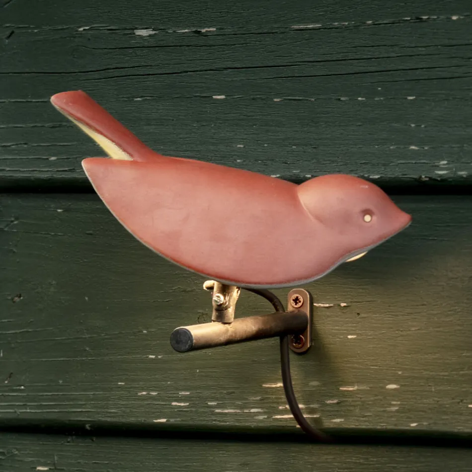 Utomhusvägglampa i emaljerad toskansk majolika Tillverkad i Italien - Uccellino Viadurini