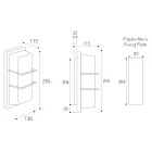 Utomhusvägglampa i mässing, E27 och geometrisk stil Tillverkad i Italien - Kristall Viadurini