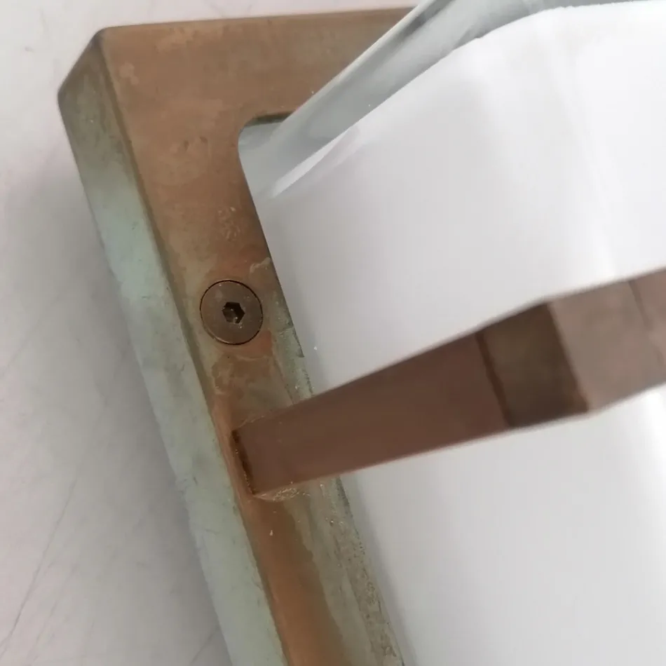 Vägglampa för utomhusbruk i mässing, E27 och geometrisk stil, tillverkad i Italien - Kristall Viadurini