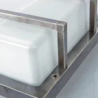 Vägglampa för utomhusbruk i mässing, E27 och geometrisk stil, tillverkad i Italien - Kristall Viadurini