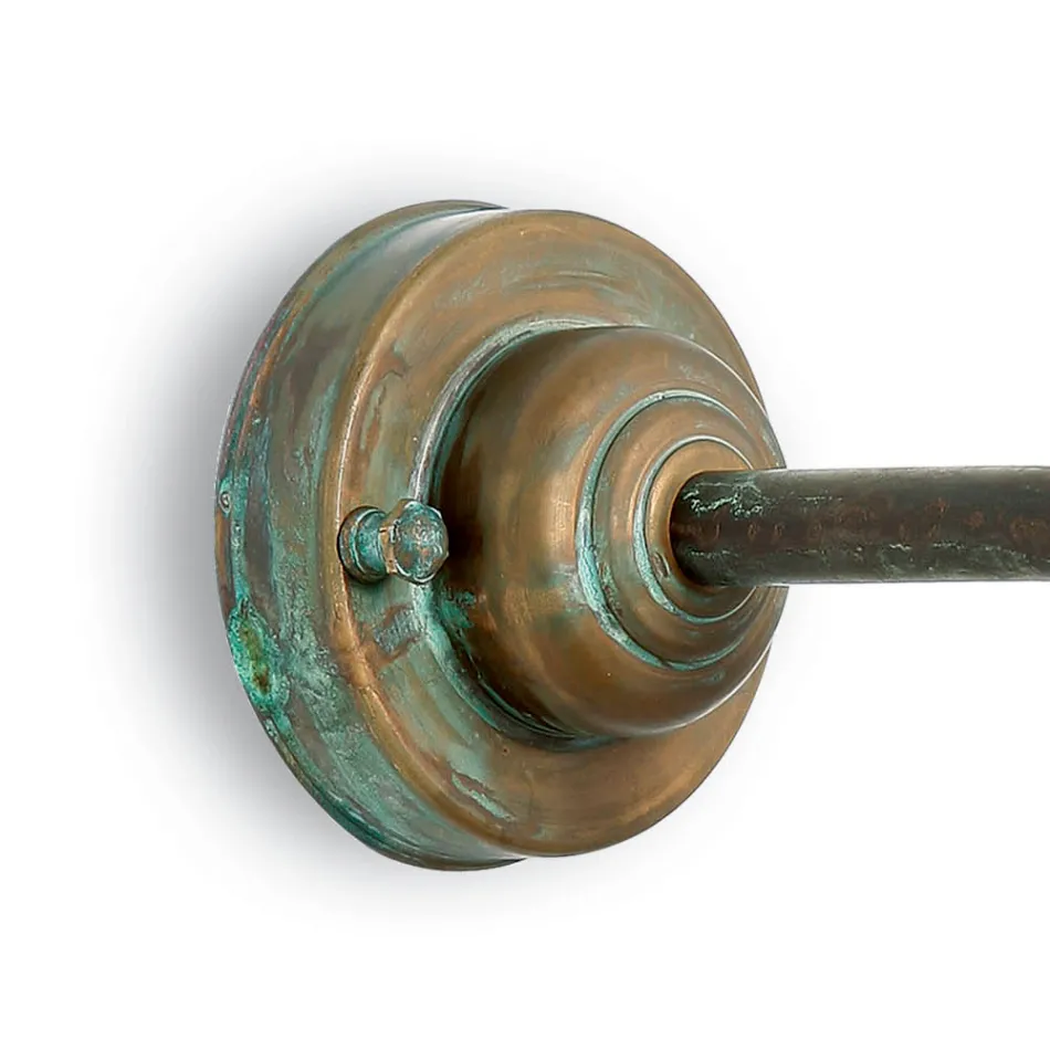 Utomhusvägglampa i mässing, opalglas och IP44 Tillverkad i Italien - Drago Viadurini