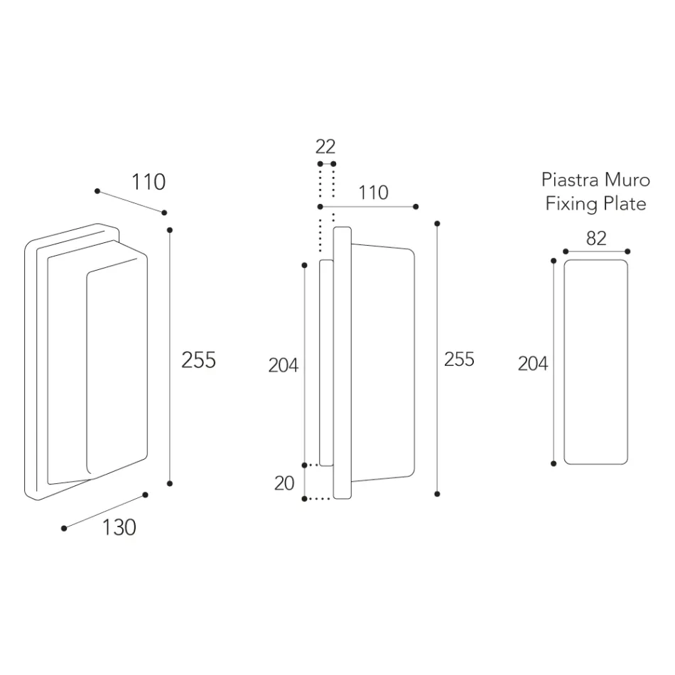 Vintage mässing utomhusvägglampa med E27-sockel och IP44 - Kristall Viadurini
