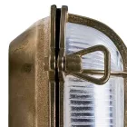 Vintage utomhusvägglampa i mässing med opalglas/klarglas - Siren Viadurini