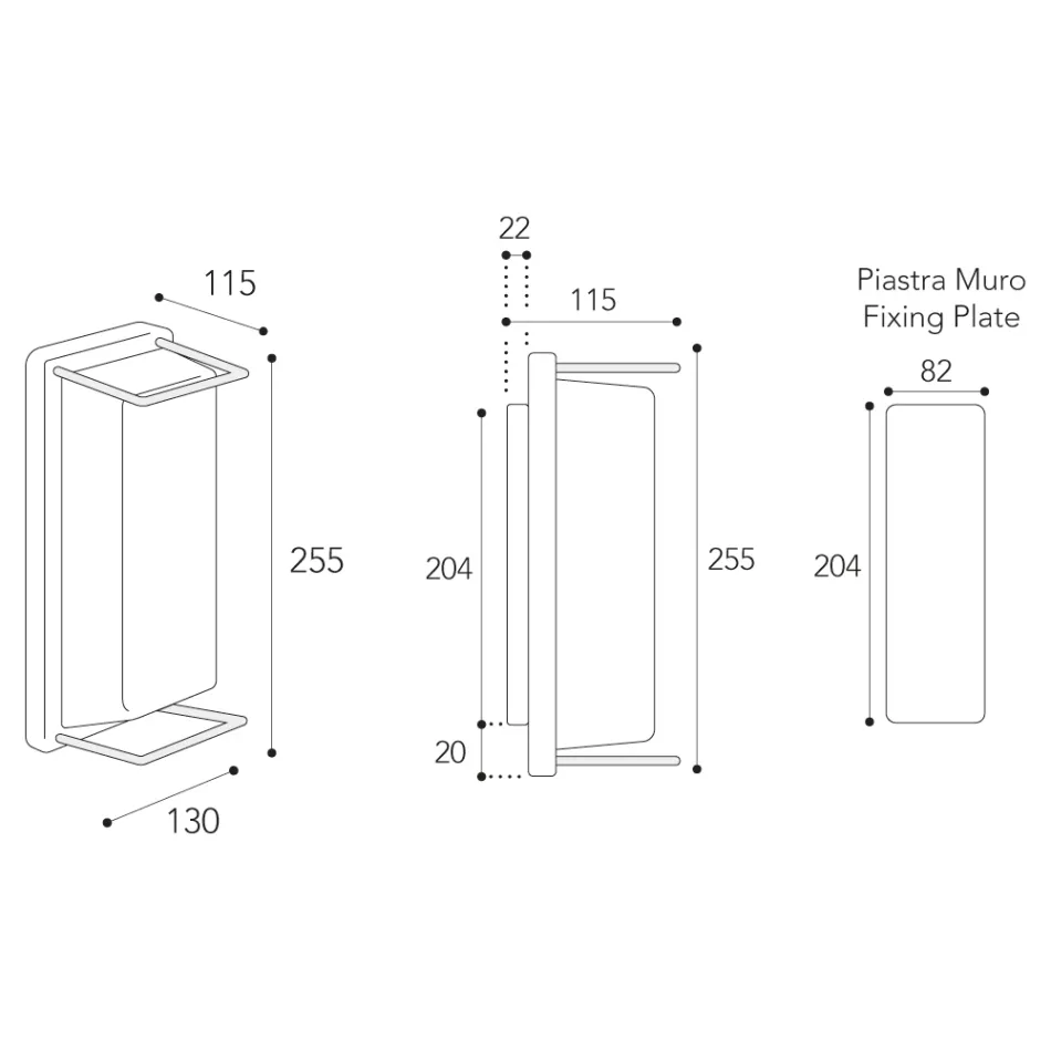 Vintage vägglampa i mässing för utomhusbruk, E27 och elegant lampa - Kristall Viadurini