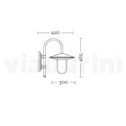 Vintage utomhusvägglampa i antracitaluminium Tillverkad i Italien - Belen Viadurini