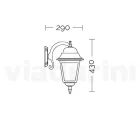 Trädgårdsapplikation i sandblästrat glas och aluminium Tillverkad i Italien - Scintilla Viadurini