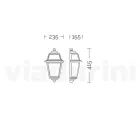 Utomhusvägglampa i antracit aluminium och glas Tillverkad i Italien - Elric Viadurini