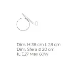 Handblåst vägglampa i venetiansk glas - Snö Viadurini