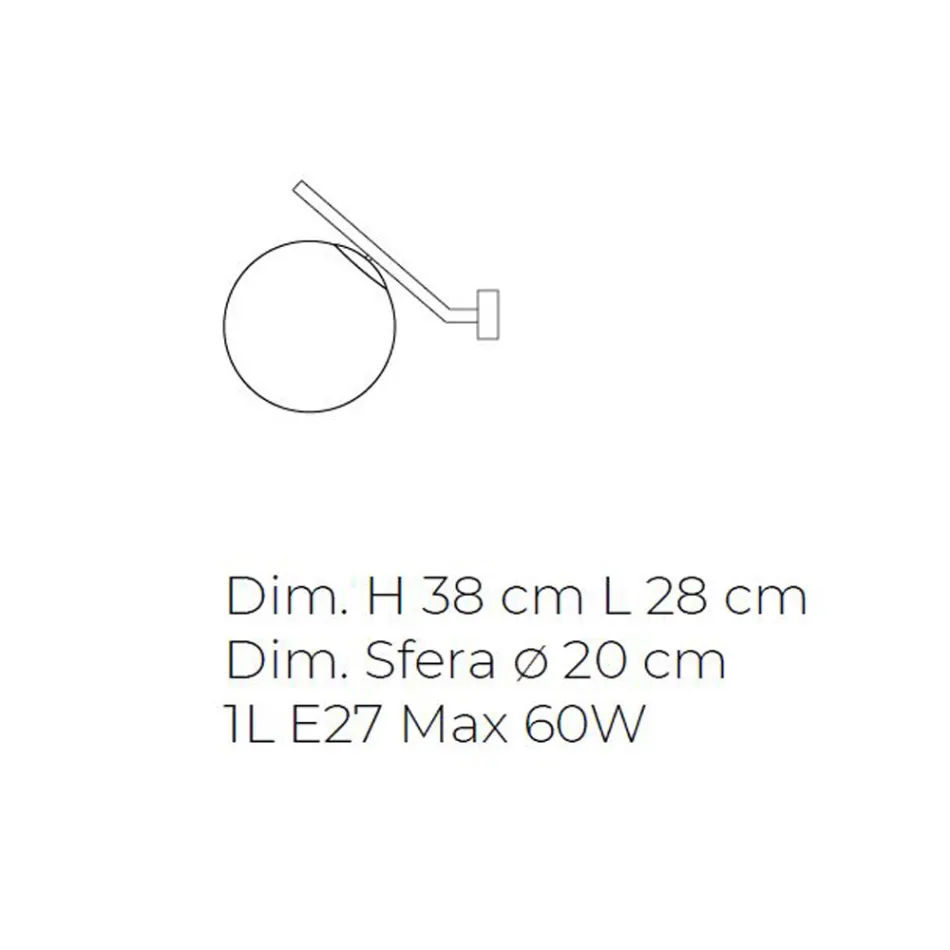 Handblåst vägglampa i venetiansk glas - Snö Viadurini