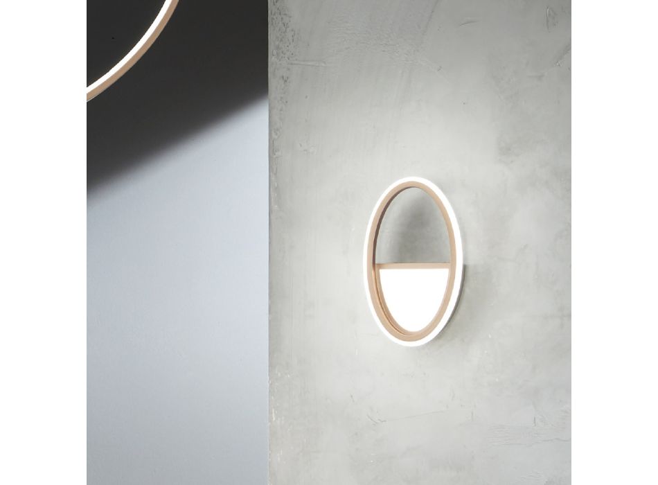 LED vägglampa med vit eller guld metallstruktur - Raissa Viadurini