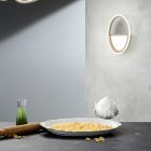 LED vägglampa med vit eller guld metallstruktur - Raissa Viadurini
