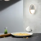 LED vägglampa med vit eller guld metallstruktur - Raissa Viadurini