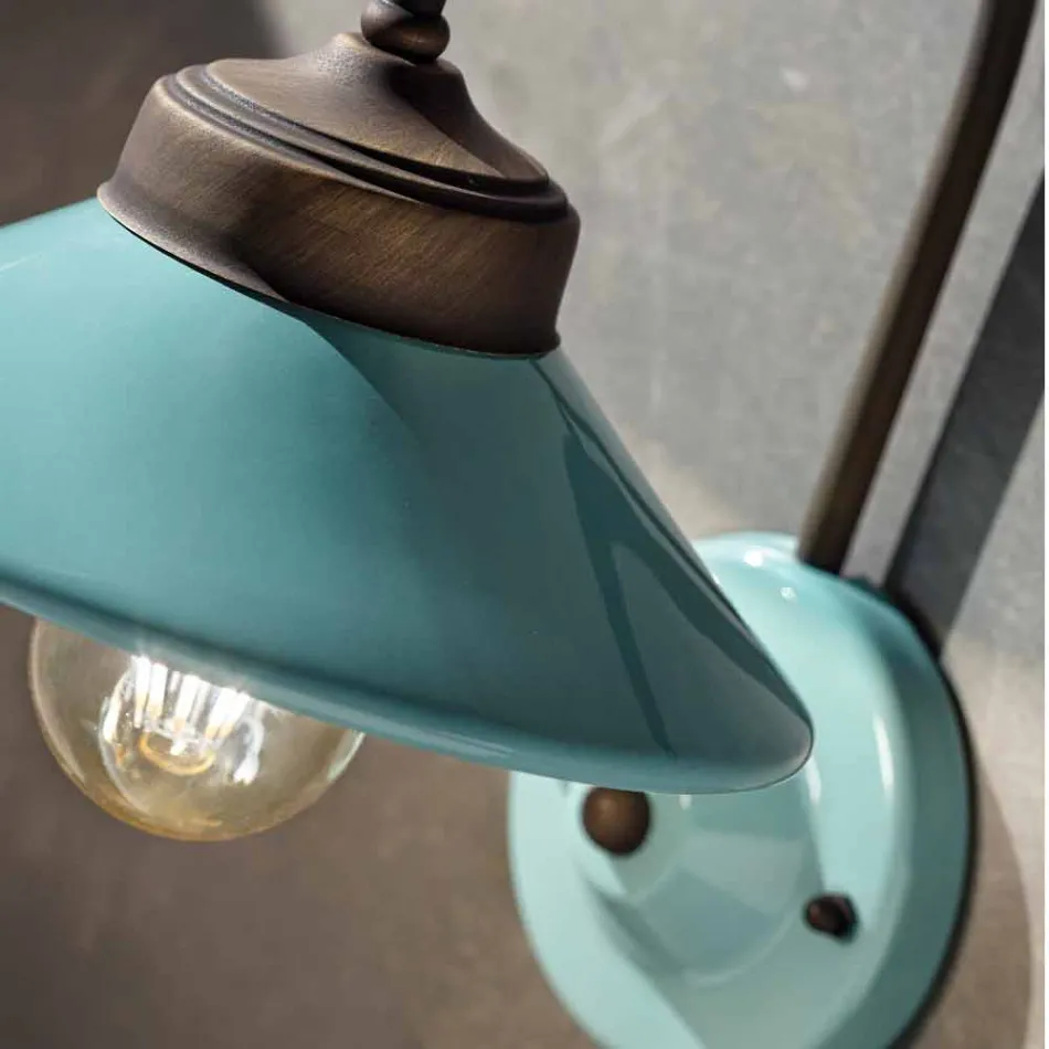 Ljus i färgade keramiska vägg och mässing Alice Ferroluce Viadurini