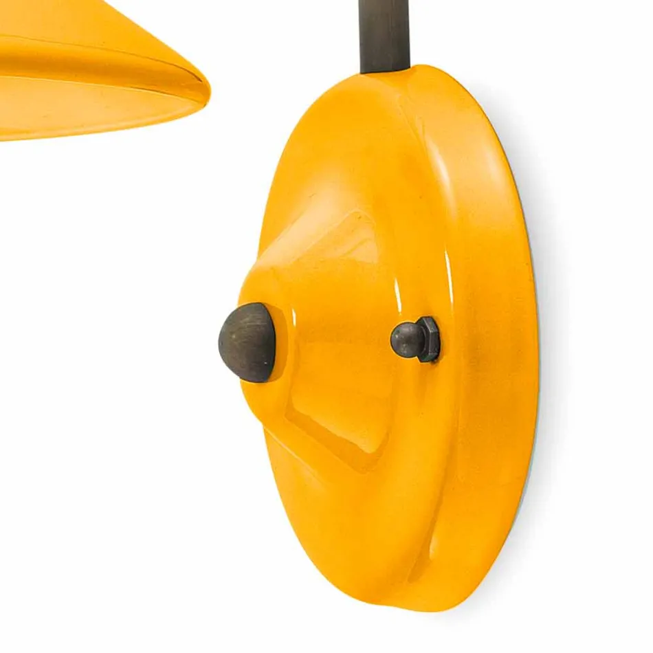 Ljus i färgade keramiska vägg och mässing Alice Ferroluce Viadurini