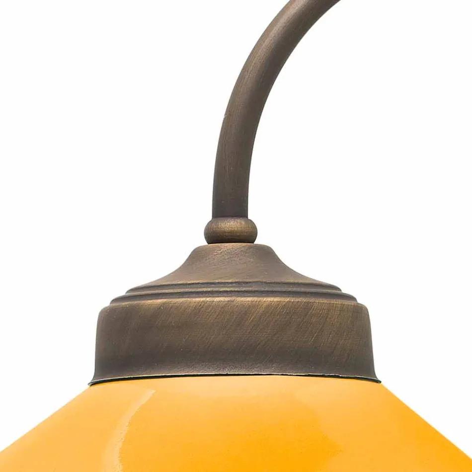 Ljus i färgade keramiska vägg och mässing Alice Ferroluce Viadurini