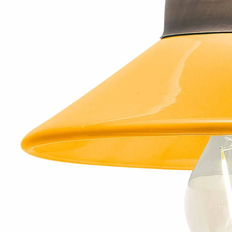 Ljus i färgade keramiska vägg och mässing Alice Ferroluce Viadurini