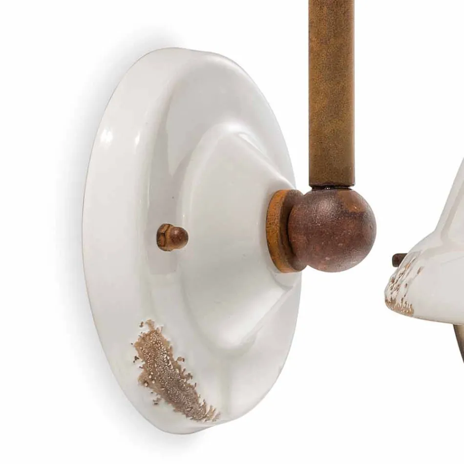 Keramiska vägg lampetter och metall Skyler industriell stil Viadurini