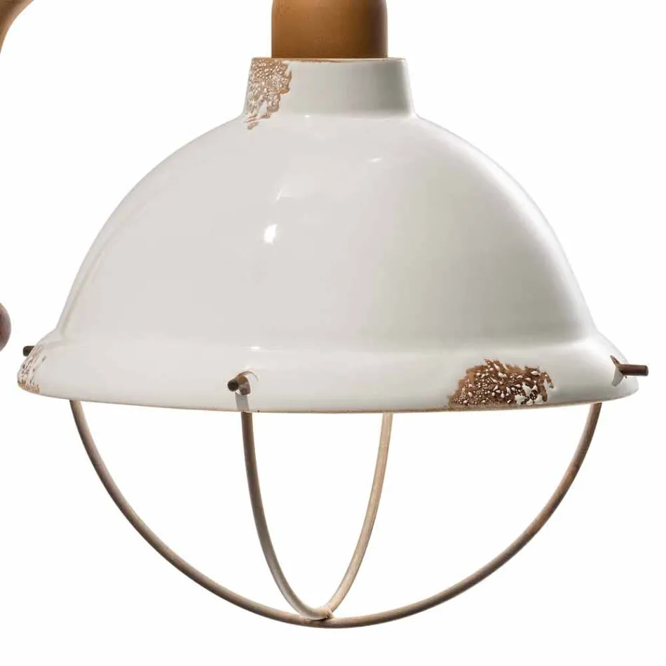 Keramiska vägg lampetter och metall Skyler industriell stil Viadurini