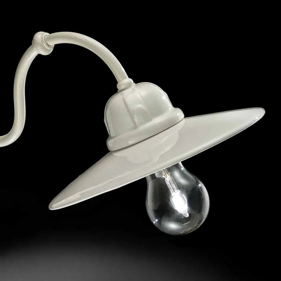 Lampa i glansigt keramiska vägg Ferroluce Retro Viadurini