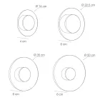 Nora - Vägglampa i metall med mikroprickig plexiglasdiffusor Viadurini