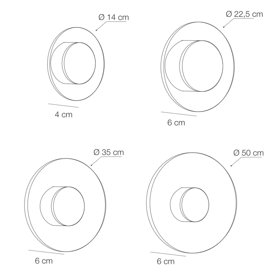 Nora - Vägglampa i metall med mikroprickig plexiglasdiffusor Viadurini