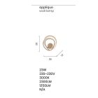 Vägglampa i Guld Metall Modern Design Sovrum - Point Viadurini