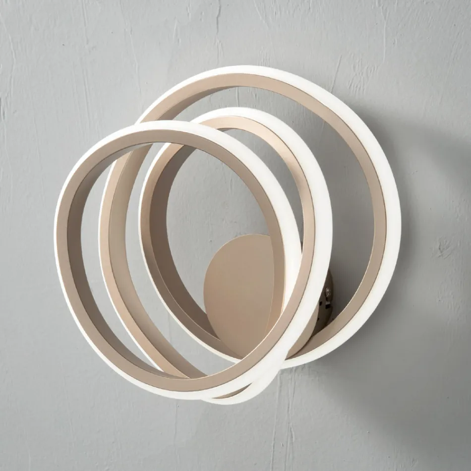 Vägglampa i Guld Metall Modern Design Sovrum - Point Viadurini