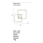 Modern - Formell guldmålad metallvägglampa med LED Viadurini