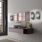 Vägglampa i handblåst glas i Venedig och metall - Satomi Viadurini