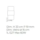 Vägglampa i handblåst glas i Venedig och metall - Satomi Viadurini