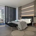 Justerbar dekorativ LED-vägglampa i aluminium med USB-portar - Alena Viadurini