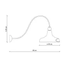 Industriell design vägglampa i järn och keramik Handgjord - Grunge Viadurini