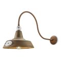 Industriell design vägglampa i järn och keramik Handgjord - Grunge