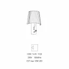 Design vägglampa med struktur i svart metall och organza tillverkad i Italien - bom Viadurini