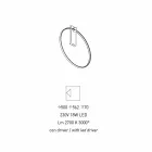 Design vägglampa i svart aluminium och naturligt mässing tillverkad i Italien - Norma Viadurini