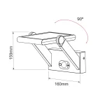 Vägglampa Solar Led Spotlight i Vit eller Svart Aluminium med Sensor - Hugo Viadurini