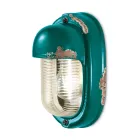 Vägglampa Handgjord keramik och vertikal industrijärn - Vintage Viadurini