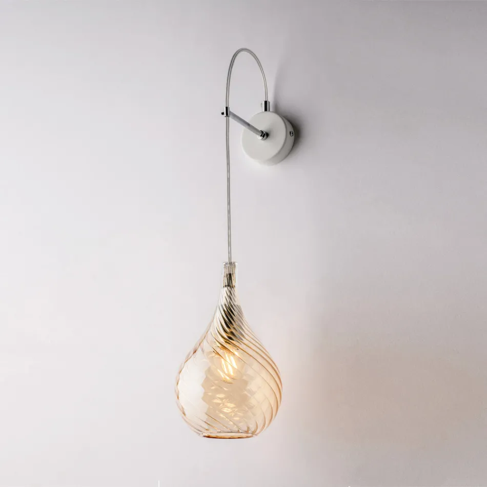 Järnvägglampa med Pyrexglas Tillverkad i Italien för inredning - Amazonia Viadurini