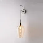 Järnvägglampa med Pyrexglas Tillverkad i Italien för inredning - Sparta Viadurini