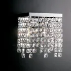 Vägglampa i förkromad järn med strass Tillverkad i Italien för inredning - Afrika Viadurini