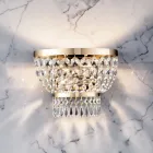 Förgylld järnvägglampa med strass Tillverkad i Italien - Österrike Viadurini