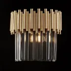 Förgylld järnvägglampa med strass Tillverkad i Italien för inredning - Paris Viadurini