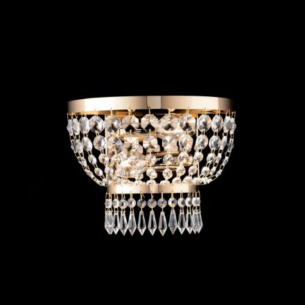 Tillverkad i Italien Applikation i järn och guld med strass för inredning - Österrike Viadurini